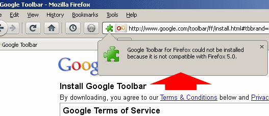 how do i install google toolbar for firefox 5